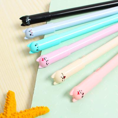 China Cat Pens Creative Cute Stationery Cat Gel Pen Black Refill Tiny Gel Pen School Office Decoration Zakka for sale