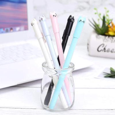 China Cat pen promotion of new design cute cartoon cat ink pen kawaii office and school stationery gel pen for sale