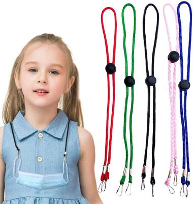 China Mask-support. Wholesale 2mm Adjustable Kids Desktop Face Mask Holder Neck Strap Face Mask Lanyard for sale