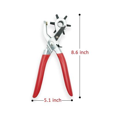 China For DIY Hobby Hot Sale Hole Punch Pliers Belt Hole Puncher Rotating Leather Tools for sale