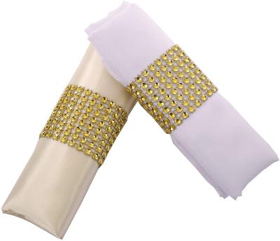 China Napkin Rings For Diamond Crystal Elegant Wedding Party Napkin Ring 50pcs Rhinestone Bling Wedding Banquet Reception Napkin Rings for sale