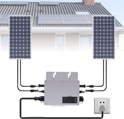 China Home On Grid Mini Home 1000w 2kw 600w Solar Power System Complete Kit with Micro Inverter Solar Panel Adjustable Mounting Bracket for sale