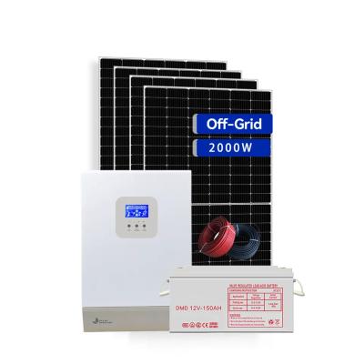 China Home Hybrid 1kw 3kw 5kw 10kw complete off Grid sun cell Panels 5kva 10kva solar Mono Pv Energy System for Home outdoor Use for sale