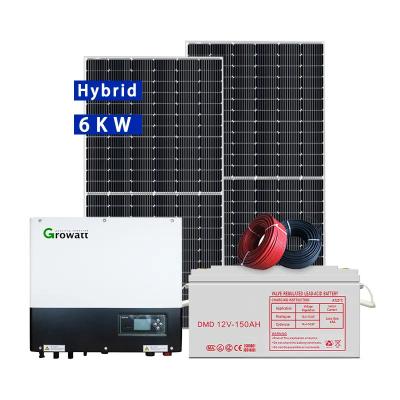 China Home 3KW 5Kva 5Kw 5000W 6000W 6Kw 6Kva Mppt Controller Hybrid Energy Solar Power System With Lithium Lifepo4 Battery for sale