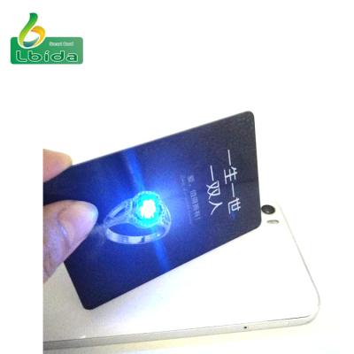 China Contactless Custom Printing Membership Card CR80 RFID LED Card for sale