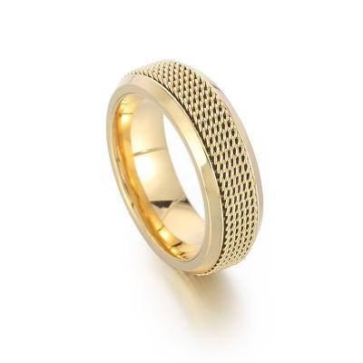 China FASHIONABLE wholesale fashion gold stainless steel unisex cheap personalized ring fine jewelry men and women for sale