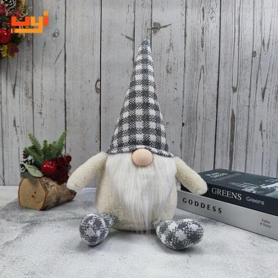 China Eco-Friendly Materials Customized Elves Santa Claus Swedish Ornament Xmas Decor Dot Pattern Fabric Plush Christmas Decoration Gnome for sale