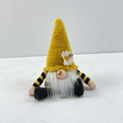 China Handmade Cloth Bee Plush Gnomes Falling Harvest Spring Elf Tiered Tray Decoration Toys Dolls for sale