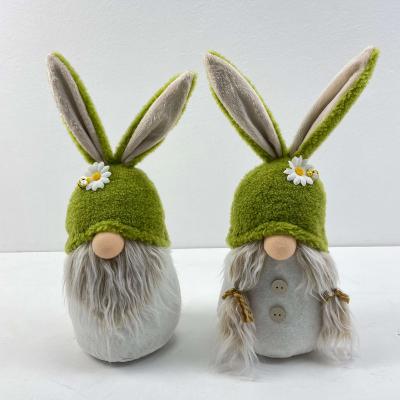 China Holiday Decorations Easter Rabbit Nordic Dwarf Spring Plush Gnome Scandinavian Good Rabbit Bunny Gnome for sale