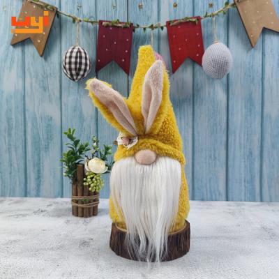 China 2022 Swedish Factory Materials Eco-Friendly Easter Ornaments Ornaments Farmhouse Gnome Dolls Stuffed Easter Bunny Gnomes With Bunny Ears for sale