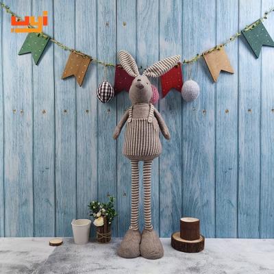 China High Quality Handmade Craft Rabbit Bunny Rabbits Home Decoration Easter Fabric Eco-friendly Materials Rabbit With Extension Type Legs for sale