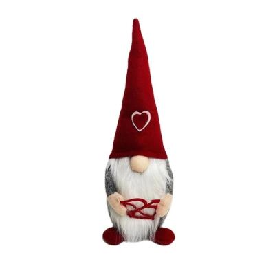 China Top Quality Fabric Knitted Hat Fabric Valentine Gnomes Stuffed Doll Nordic Style Decoration for sale