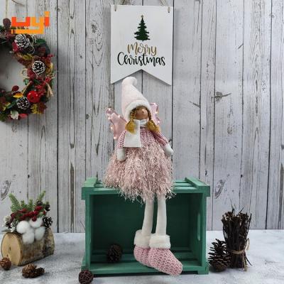 China Gifts/Fairy Plush Handwork Christmas Decoration Winter Lovely Babysitting Home Decorations Sitting Angel Girls Dolls Gifts Festival Decor for sale