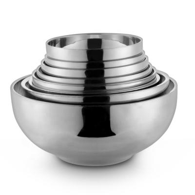 China Stainless Steel Sustainable Bowl Double Rice Noodle Wall With Lid Food Bowl for sale