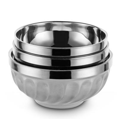 China Sustainable Double Stainless Steel Diamond Insulated Bowl for sale