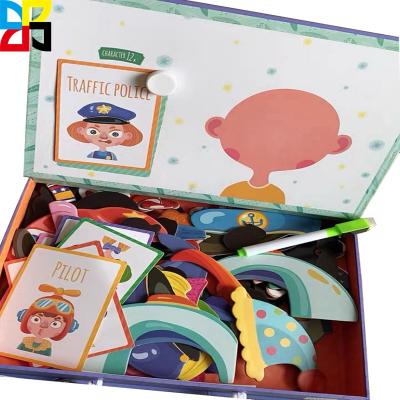 China Multifunctional Customized 2020 Newest Magnetic Jigsaw Puzzles For Kids Cartoon DIY Wholesale Toy for sale