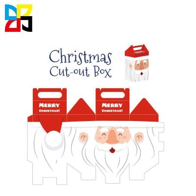 China Hot Sale Customized Biodegradable Christmas Cutout Box Chocolate Package Box Cake Packaging Box With Logo for sale