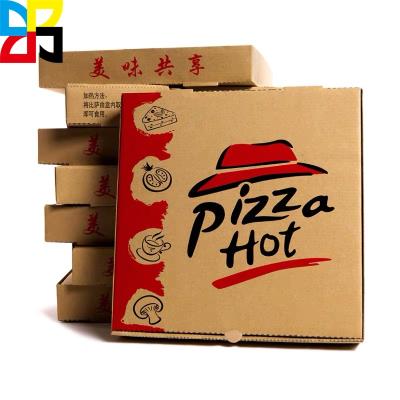 China Custom Recycled Materials Pizza Boxes With Logo Luxury Printing Pizza Pizza Slice Box Corrugated Kraft Paper for sale