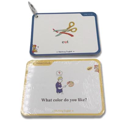 China etc Educational Customized Colorful Luxury Alphabet Kids Printed 300 g Paper Flash Cards Printing For Children for sale