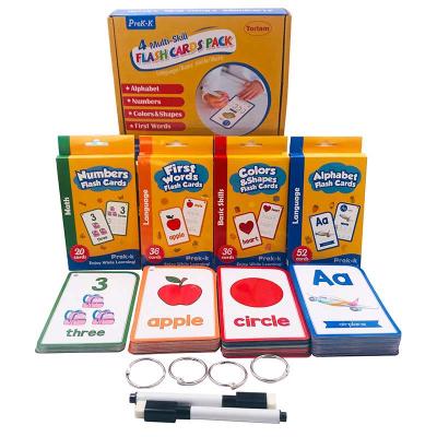 China Custom Printing Education Kids Learning Flash Card Pack Alphabet /language/ math f/color flash cards for sale