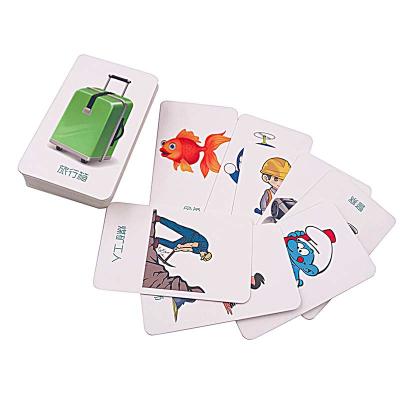 China Round corner vocabulary custom paper english cards educational falsh learning card for kids for sale