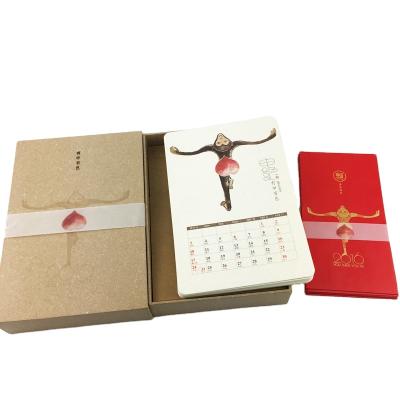 China Recyclable Customized Daily Card Calendar With Backing Wood Printing for sale