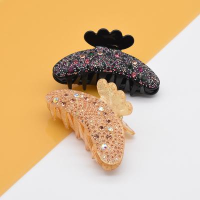 China European and American type hair clip hair new claw hair clips 9.5cm Crystal Hair Clip Acrylic Claw for women for sale