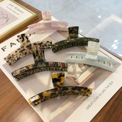 China Hair Claw Clips Ins Hot Korean Style Claw Hair Clips Colorful Acetate Hair Claw Clips Elegant And Simple For Women for sale