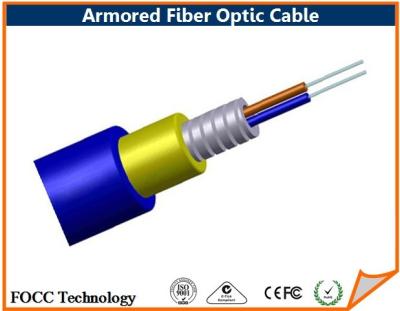 China OFNR Flame Ratings Duplex Armored Fiber Optic Cable , 50 / 125 um Multimode for sale