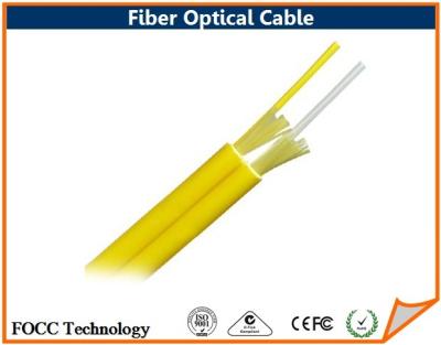 China Dos tipo redondo duplex Zipcord del cable óptico de la fibra del almacenador intermediario de 900 micrones chaqueta de 2,0 milímetros en venta