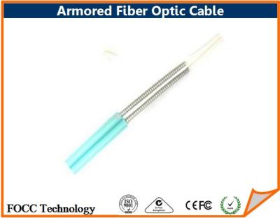 China Indoor Outdoor Fiber Optic Armored Cable Network With Flexible Metal Tube for sale