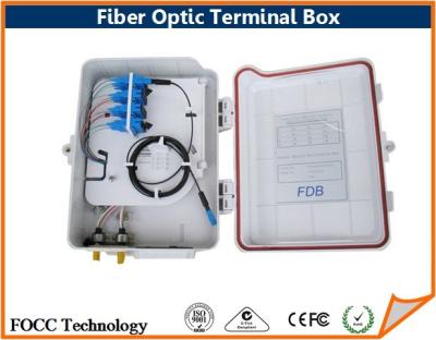 China FTTH 12 Port Fiber Optic Cable Termination Box For 1 x 8 PLC Splitters for sale