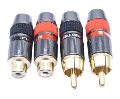 China Audiophile Automotive Monster RCA audio line lotus rca plug copper gold plated RCA solder header jack audio connector for sale