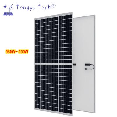 China Solar Power System Solar Panel High Efficiency 182 Cells Monocrystalline Solar Panels And Is Black 550w Cover Box Frame Waterproof Connector JIA for sale