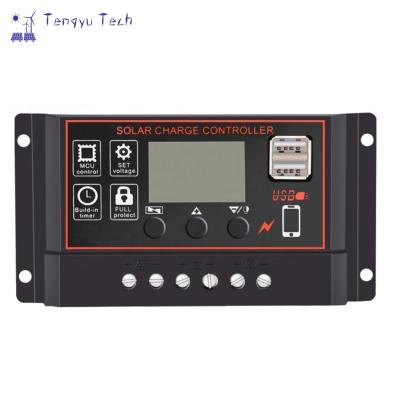 China Solar charger controller PWM lifepo4 lithium battery controller 12V24V36V48V60V 10A20A30A40A50A60A for sale