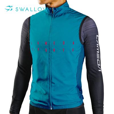 China SWALLOW Breathable Sublimation Printing Waterproof Wind Cycling Vest Custom Clothing Manufacturer for sale