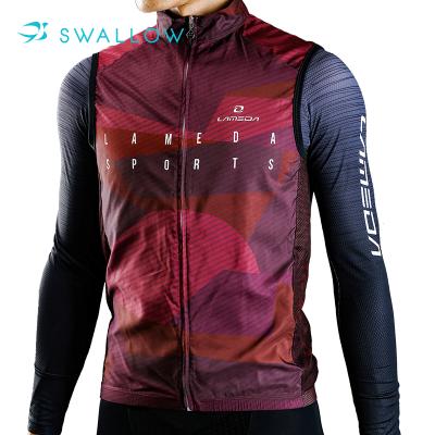 China SWALLOW OEM ODM Breathable Clothing Wearable Breathable Lightweight Custom Wind Cycling Vest for sale