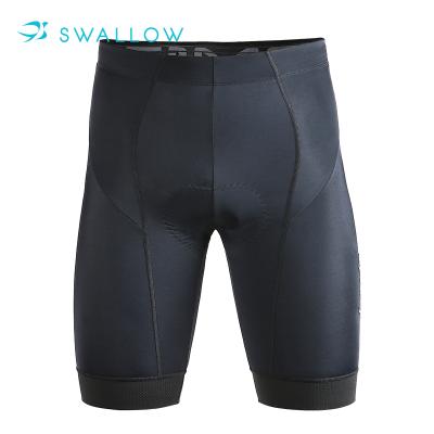 China SWALLOW Seamless Breathable Black Sweat Wicking Padded Mens Gel Pad Cycling Shorts for sale