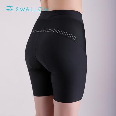 China New Design Breathable OEM ODM Women Black Seamless SWALLOW Women Padded Cycling Shorts for sale