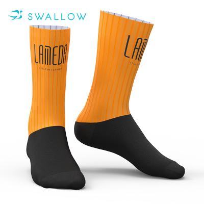 China SWALLOW OEM Logo Cycling Running Men Custom ODM Sports Soft Socks Breathable for sale