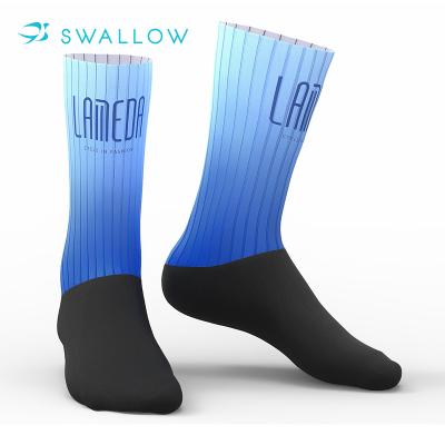 China Cycling Custom Breathable SWALLOW Wicking Quick Dry Wholesale Bike Socks Sweat for sale