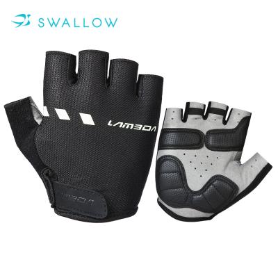 China SWALLOW Summer Unisex Spring Cycle Half Finger Fingerless Gloves Cycling For Men for sale