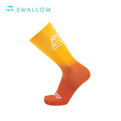 China Custom Made Cycling Socks Breathable SWALLOW Quick Dry Wicking Wholesale Mens Sweat Socks for sale