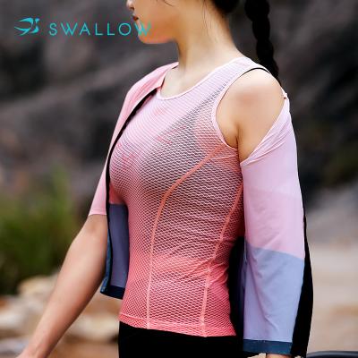 China SWALLOW OEM ODM Breathable Large Mesh Fabric Women Compression Set Compression Base Layers for sale