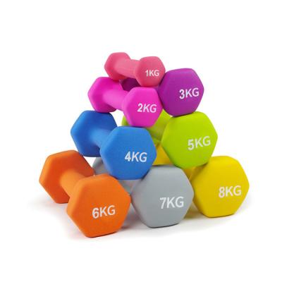 China Dumbells Kg Gym Hex Dumbbells Set Online Custom Logo Neoprene Rubber Lbs Pounds Gym Equipment for sale