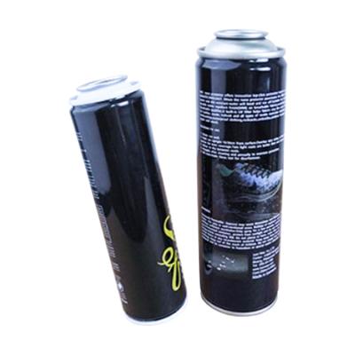 China Aerosol Spray Black Coating Matt Finish Empty Tinplate Aerosol Cans for sale