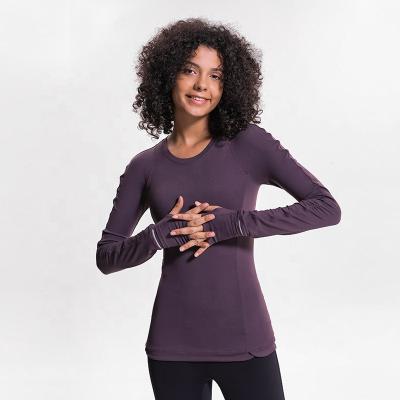 China Breathable Top Quality Fitness Clothing Yoga Shirts Naked Feeling Women for sale