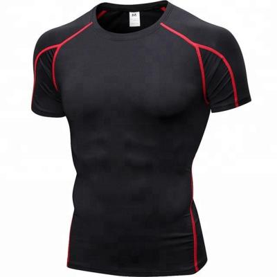 China Breathable Men's Short Sleeve Compression T-Shirt Workout Baselayer Shapewear for sale