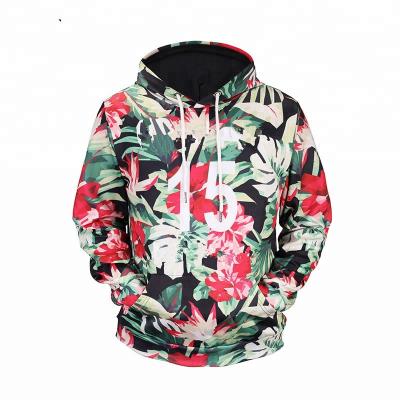 China Custom 6XL Sublimation Casual QUICK DRY Brightly Colored Floral Hoodies for sale