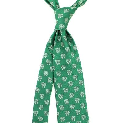 China 100% Custom Made Woven Polyester Handmade Retro Men's Durable Woven Rib All Over Lovely Sheep Animal Ties for sale